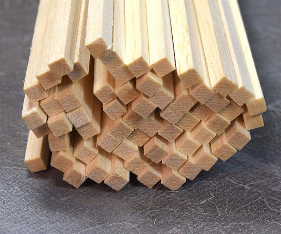Varilla madera balsa x 1 mt. de 2 x 2 mm.