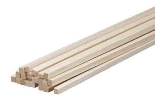 Varilla madera pino x 1 mt. de 2 x 2 mm.