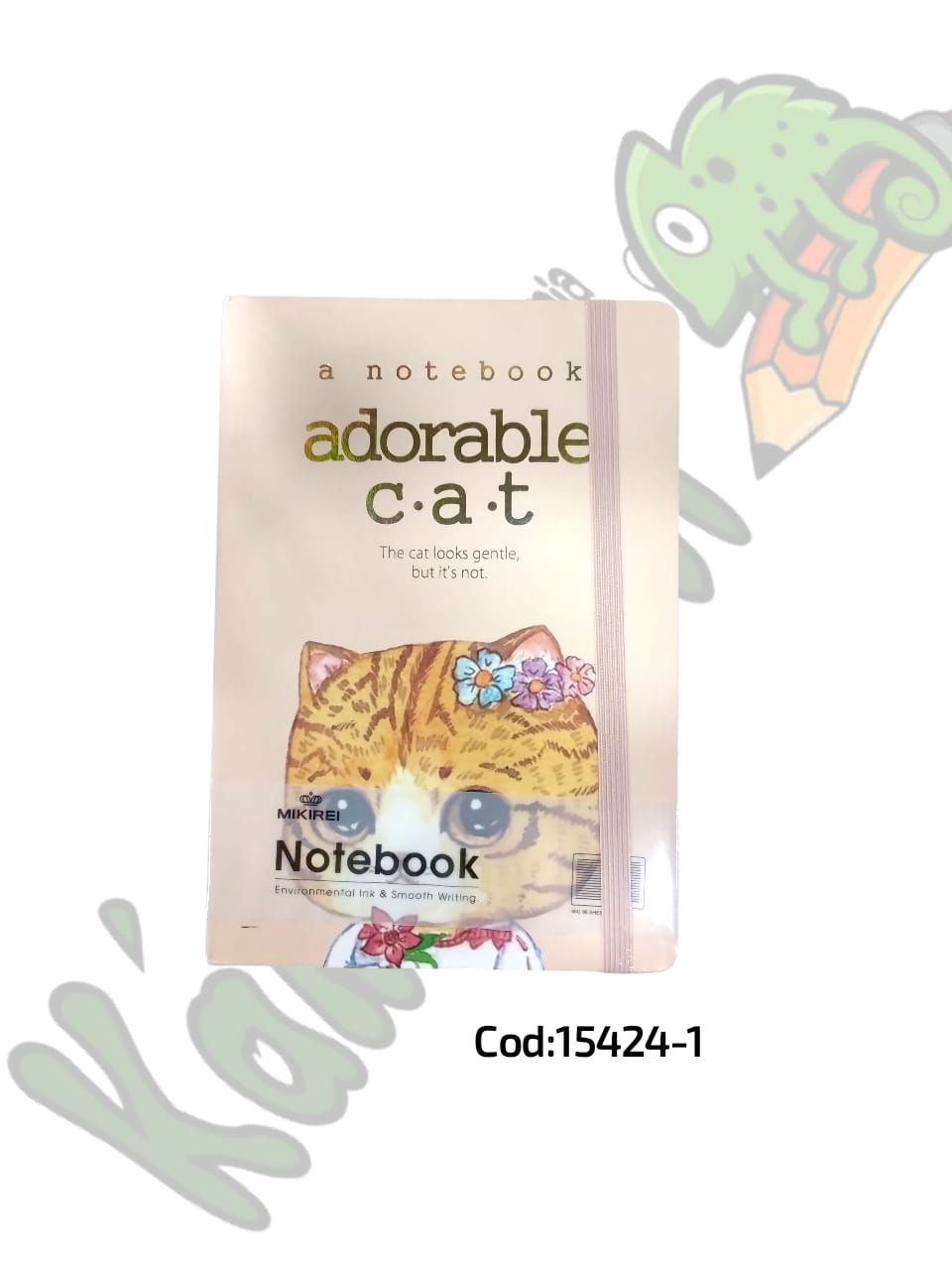 Libreta multipaper a5 adorable cat durazno