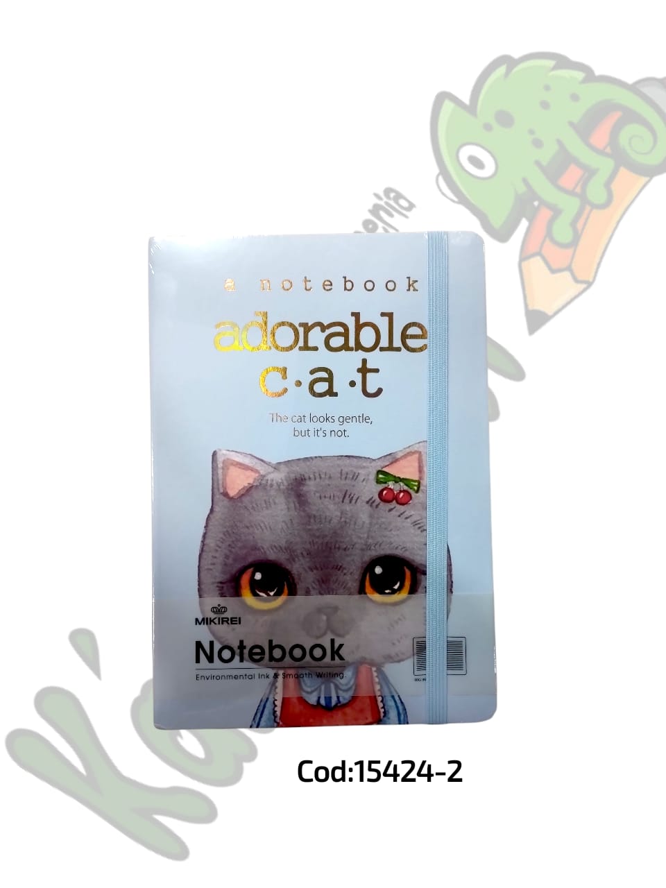 Libreta multipaper a5 adorable cat celeste