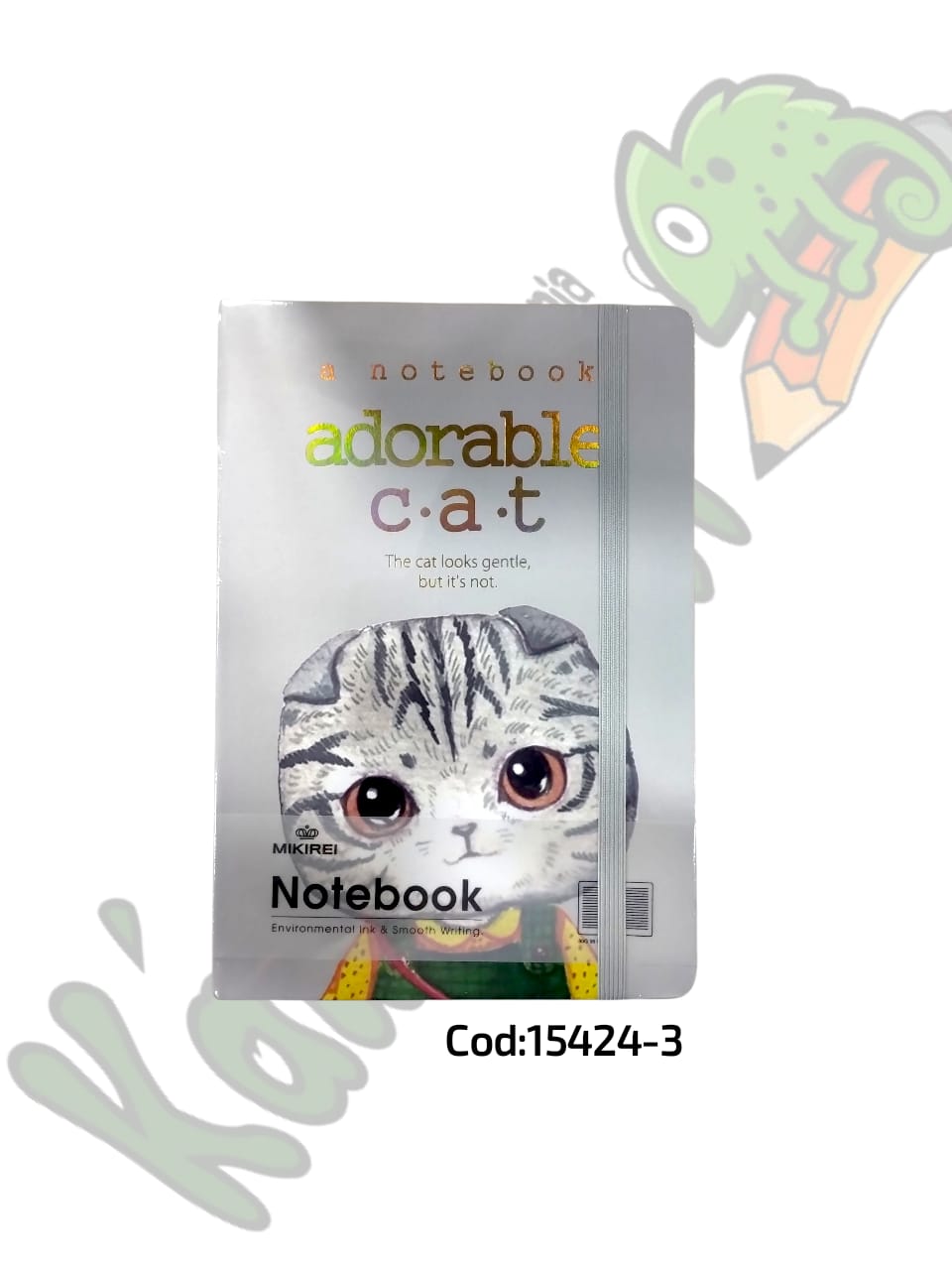 Libreta multipaper a5 adorable cat gris