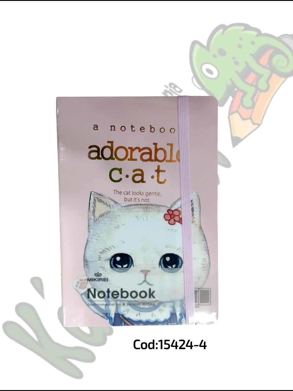 Libreta multipaper a5 adorable cat rosa