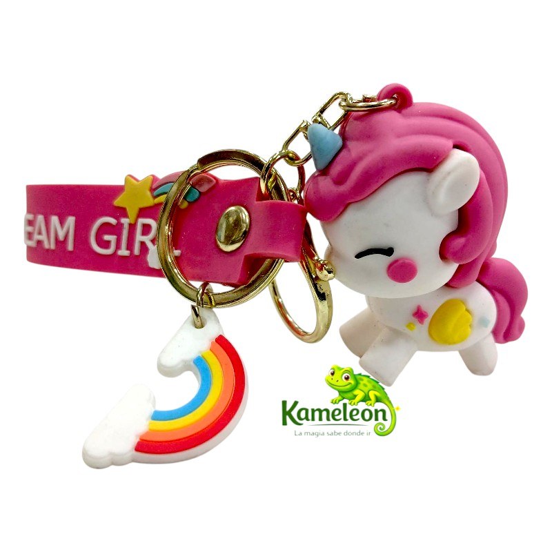 LLAVERO UNICORNIO DE GOMA