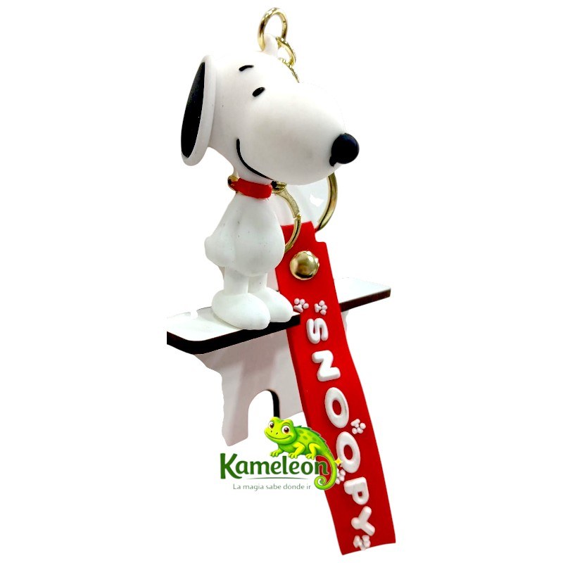 LLAVERO SNOOPY DE GOMA CON ARGOLLAS