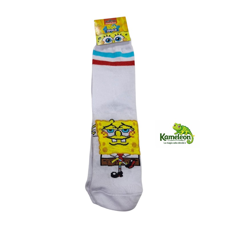 Medias largas bob esponja blancas