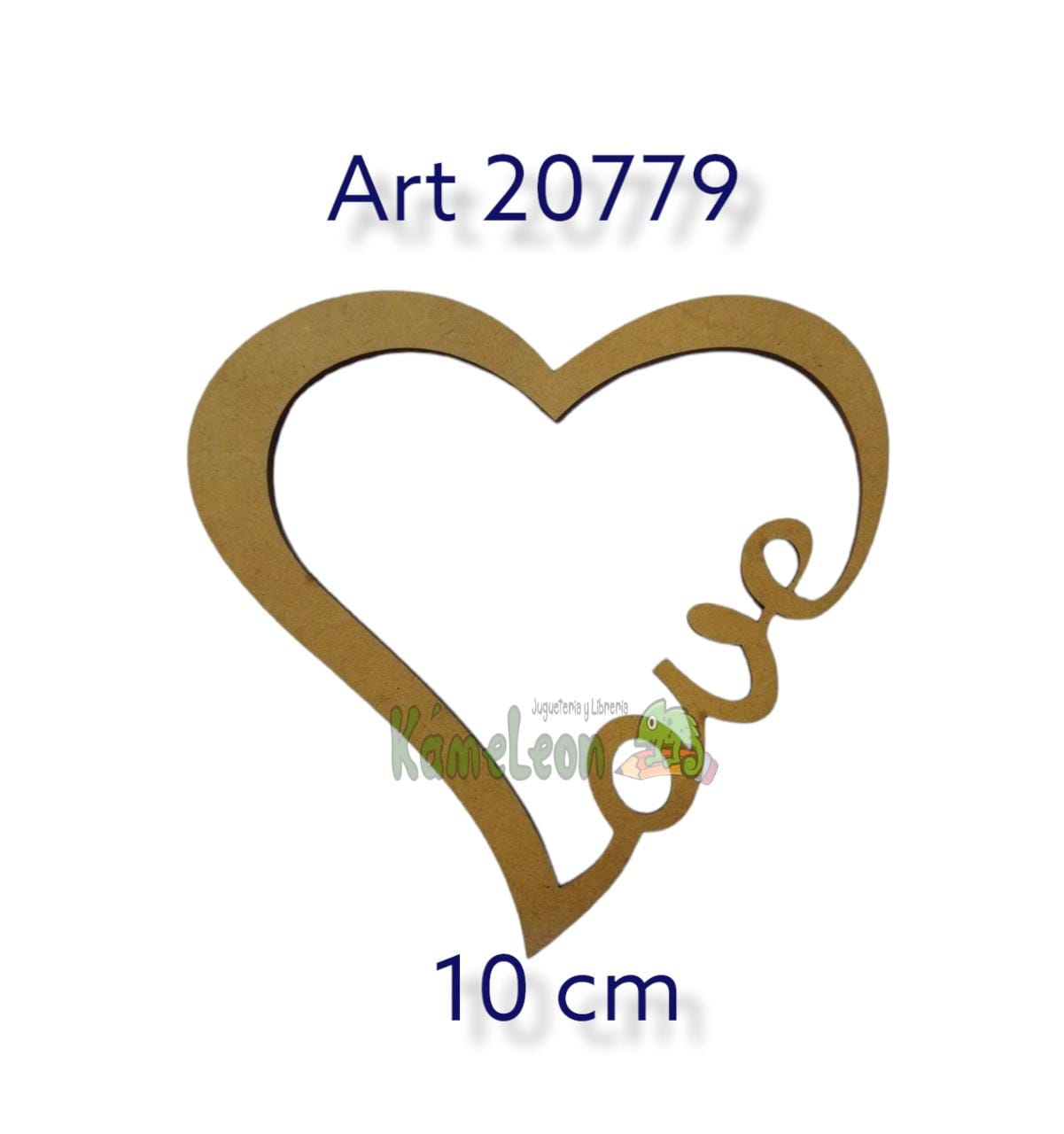 Figura corazon love 10 cm 