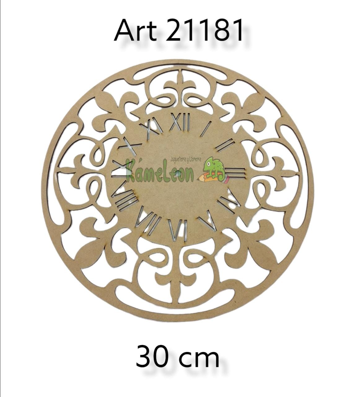 Reloj numeros romanos 30 cm 