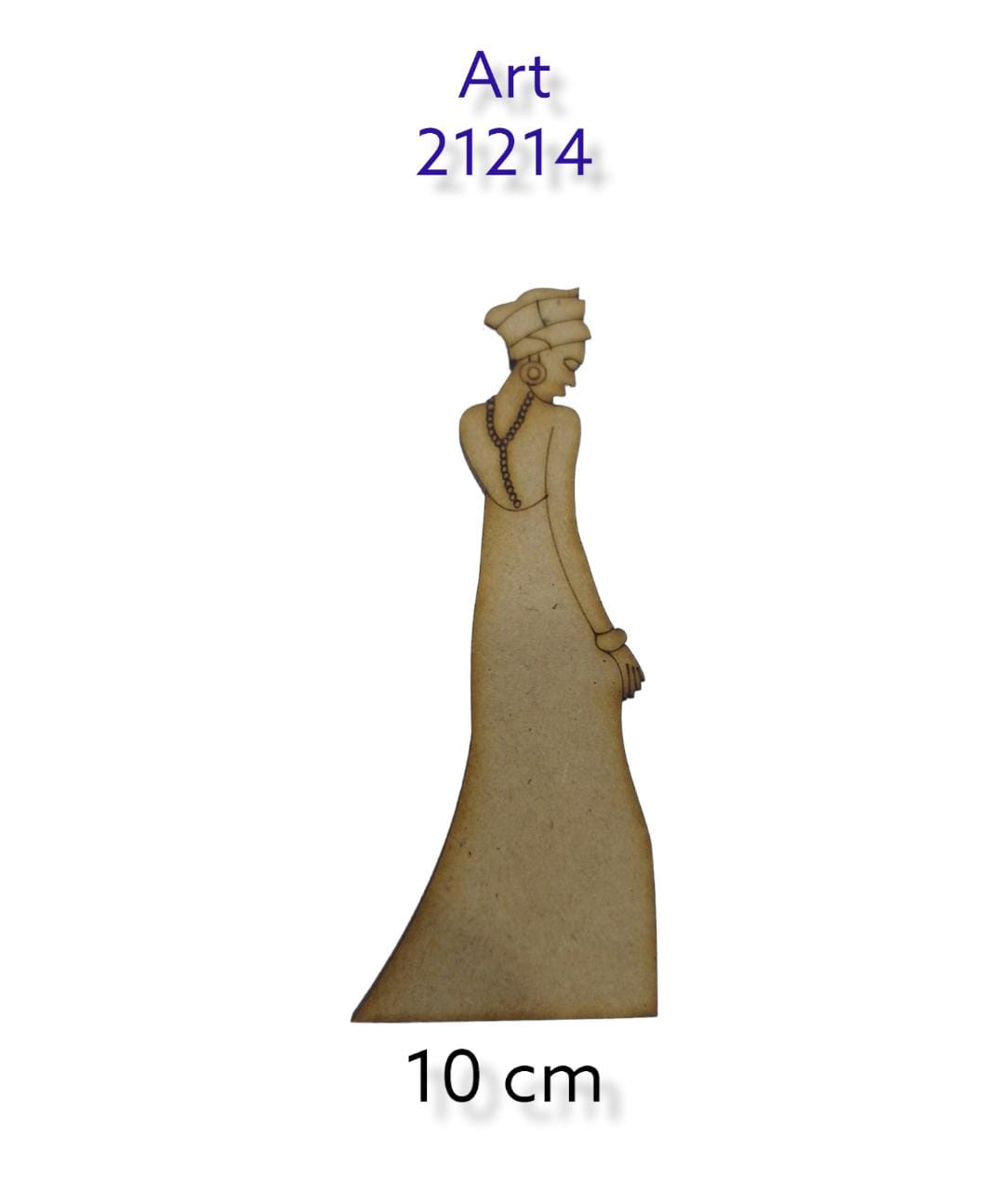 Figura de mujer africana con collar en la espalda 10 cm 