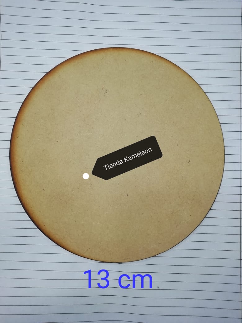 Placa circular 13cm 