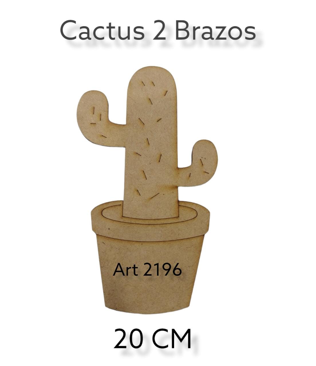 Figura cactus 2 brazos x 20 cm 