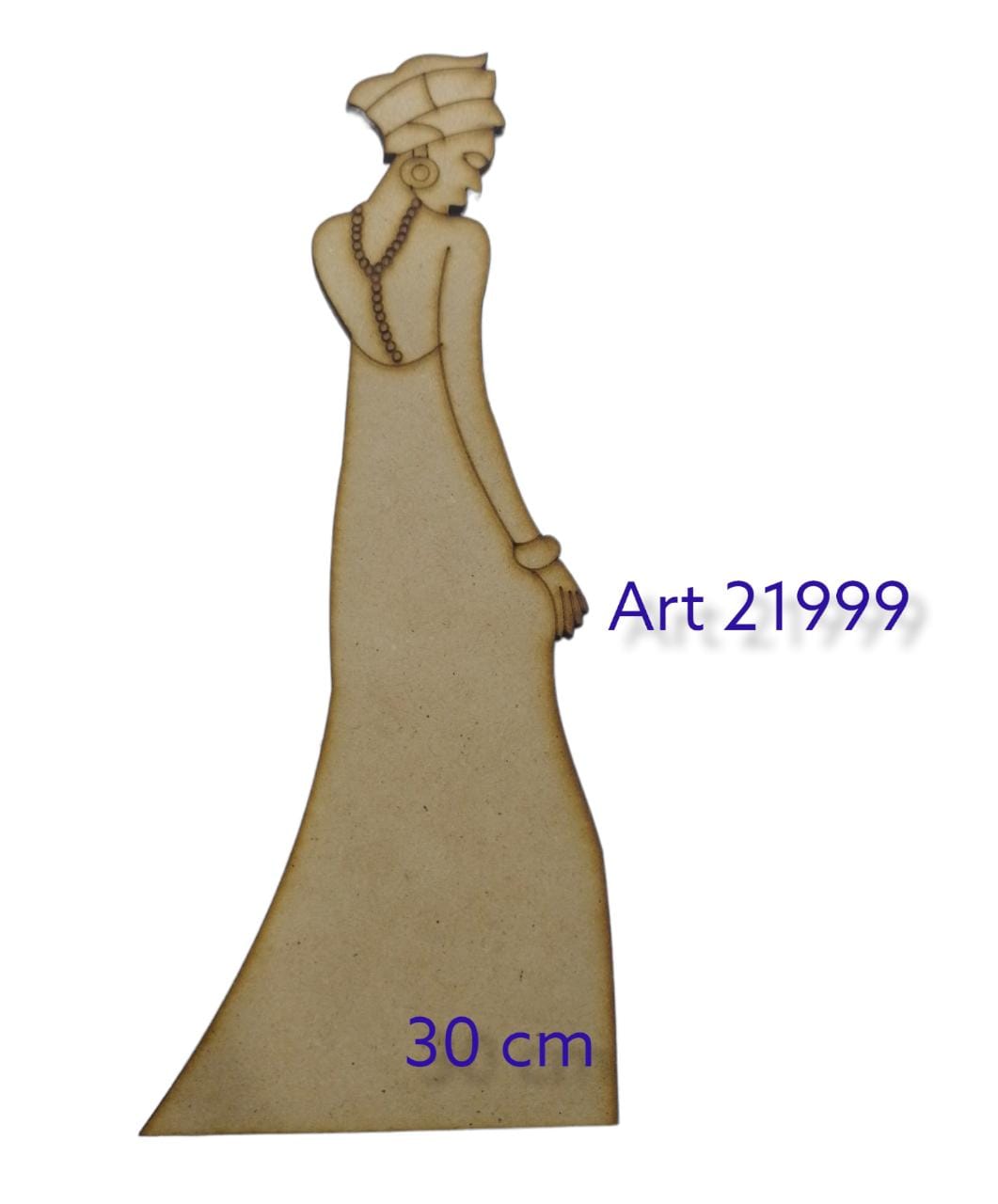 Figura de mujer africana con collar en la espalda 30 cm 