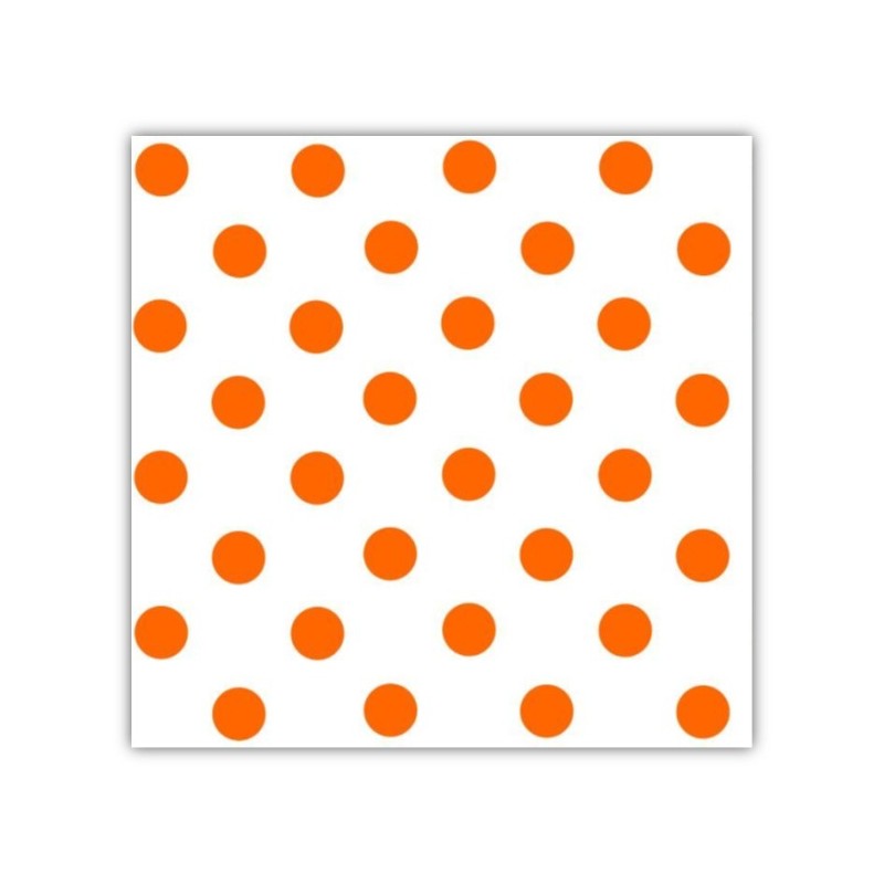 Papel de forrar blanco lunares naranja 