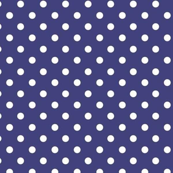 Papel de forrar azul lunares blancos 