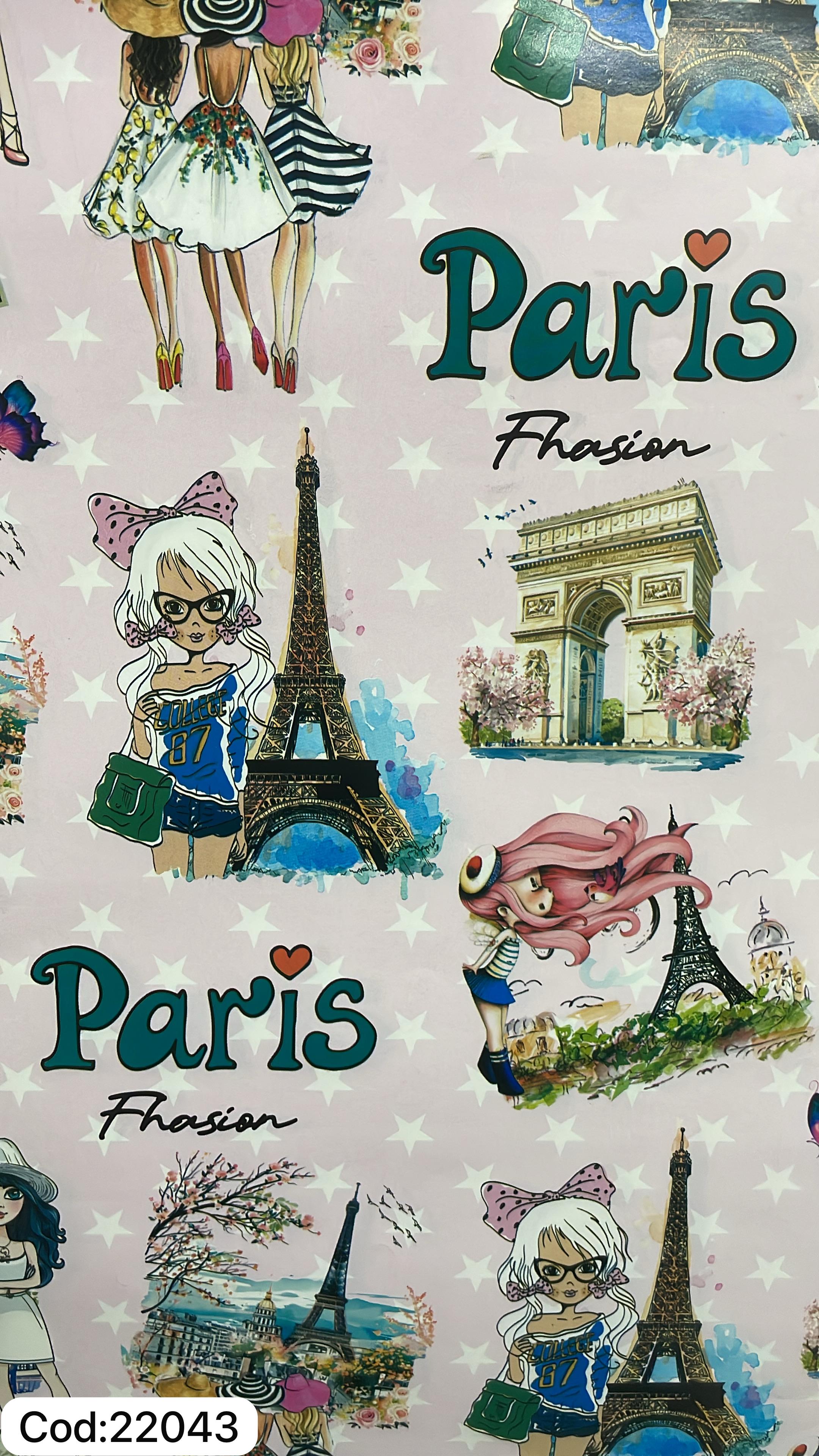 Papel de forrar ilustracion paris fashion
