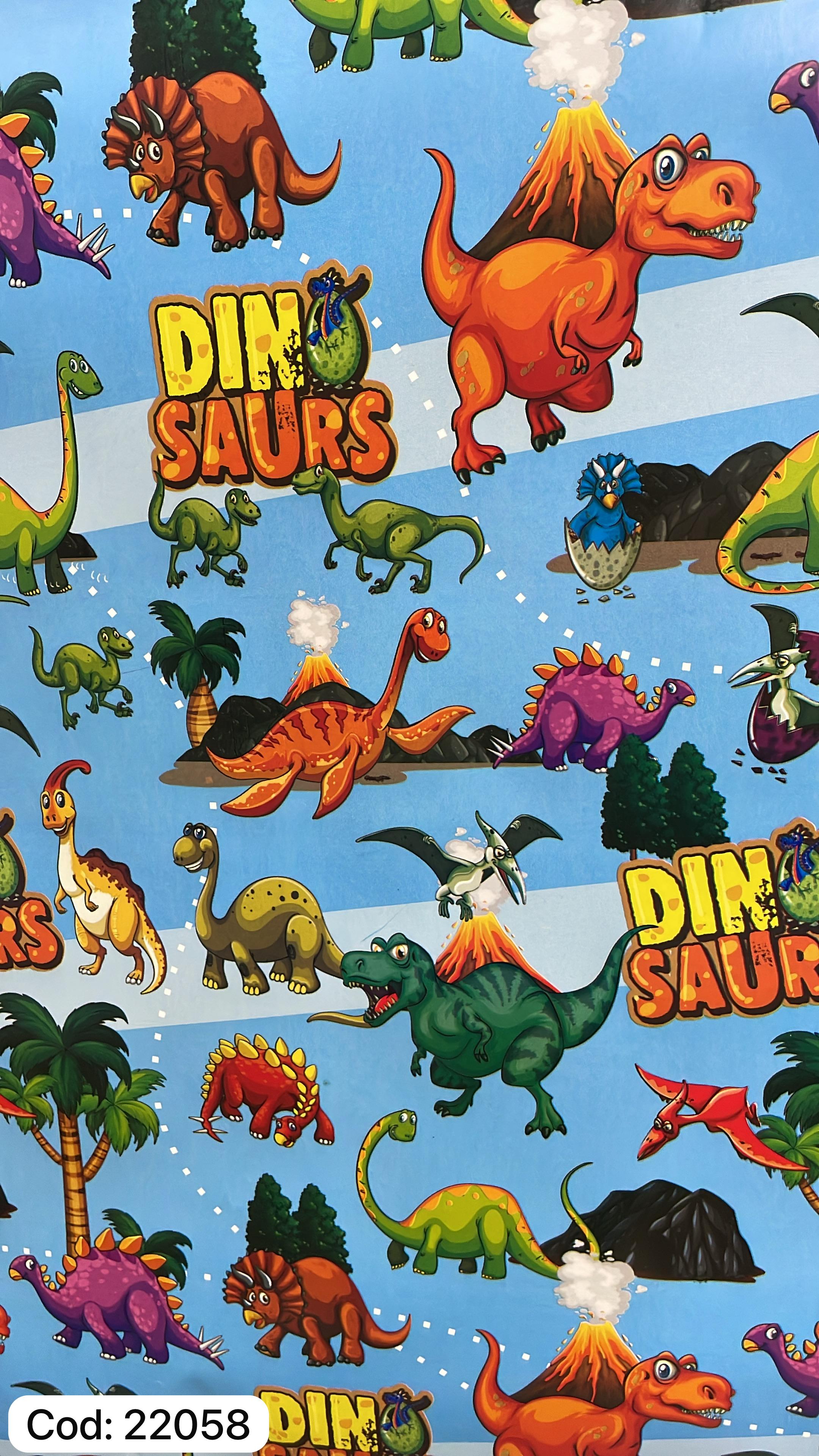 Papel de regalo ilustracion dinosaurs