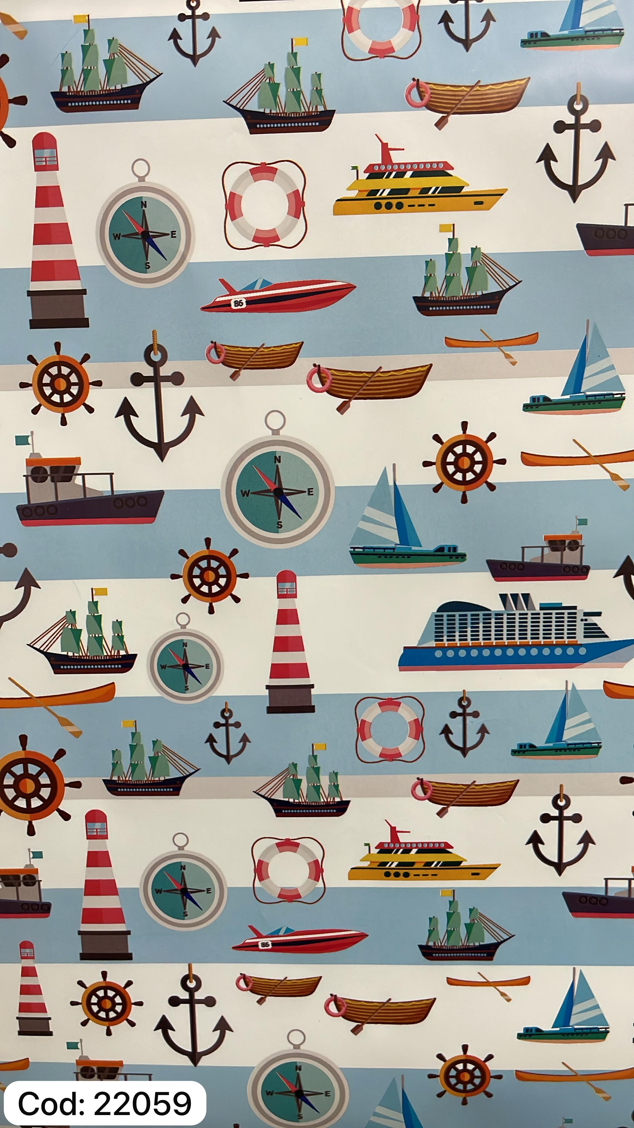 Papel de regalo ilustracion maritimo 