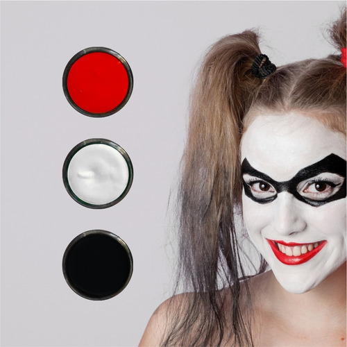 Maquillaje artistico rojo, blanco o  negro