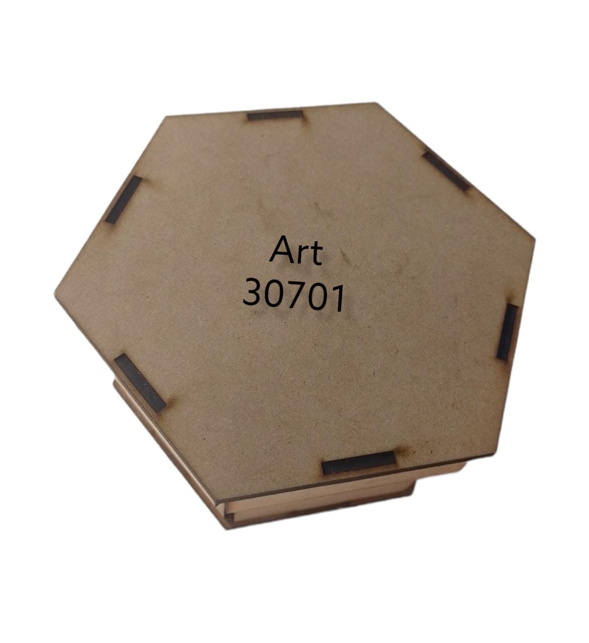 Caja  exagonal lisa  15x15