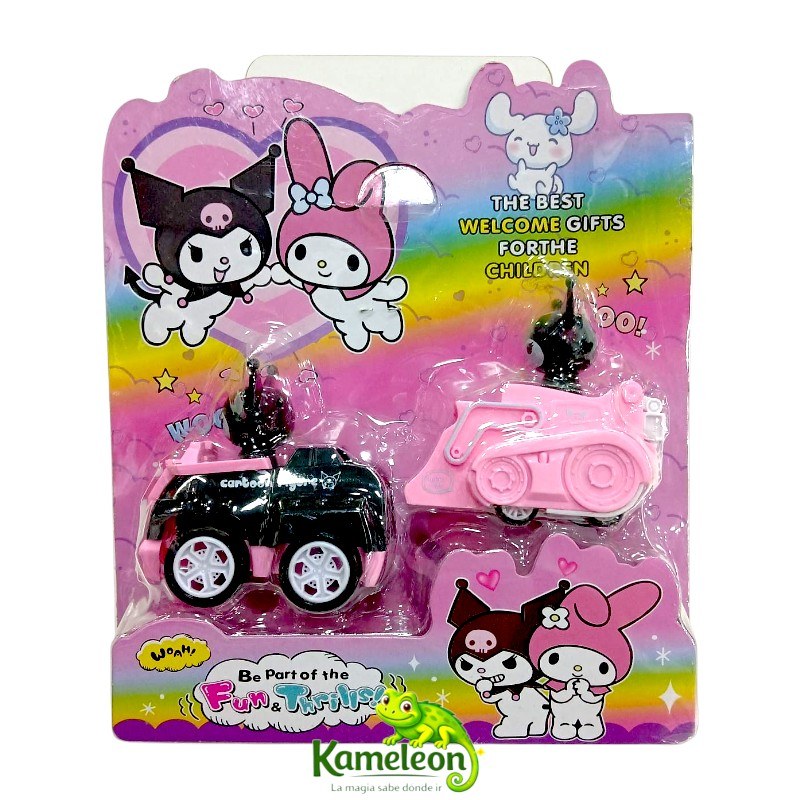 MUÑECOS KUROMI CON VEHICULO EN BLISTER