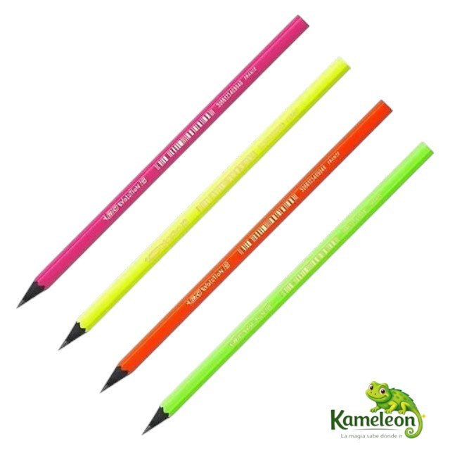 Lapiz negro bic hb2 cuerpo fluo