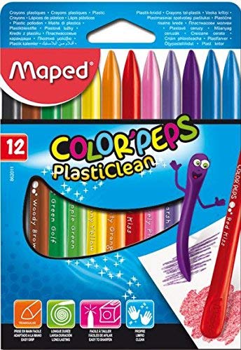 Crayon  plasticas color peps x12 maped