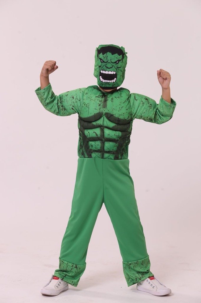 Disfraz personajes musculoso hulk 2 x 1