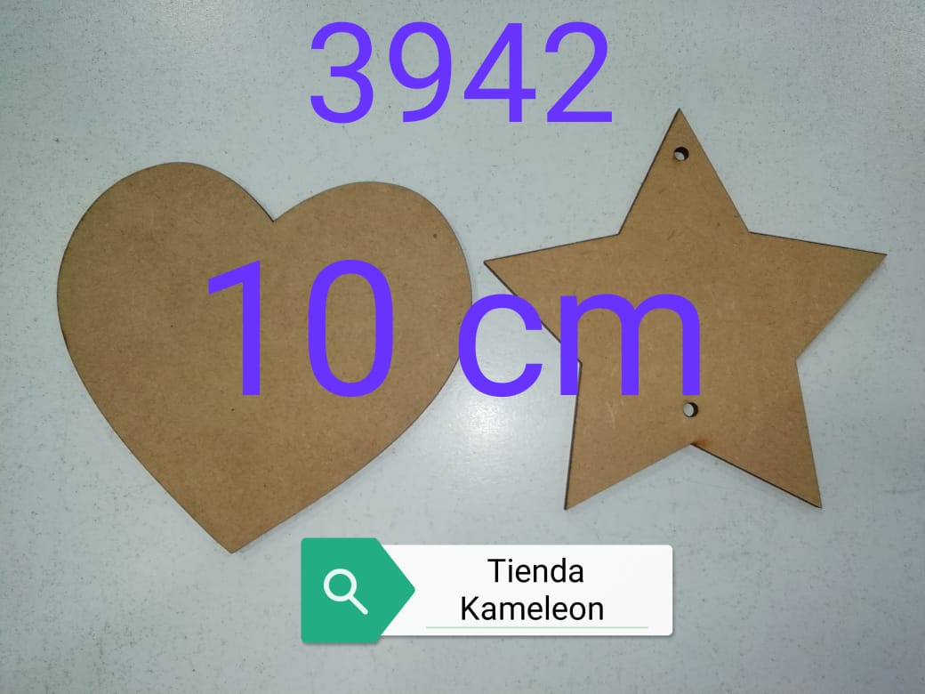 Estrella / corazon 10 cm 