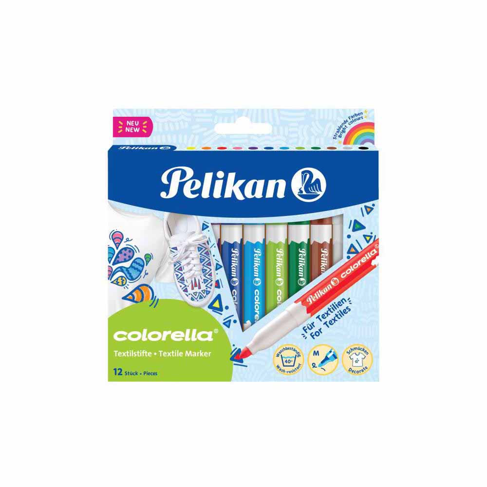 Marcadores pelikan para tela colorella x12
