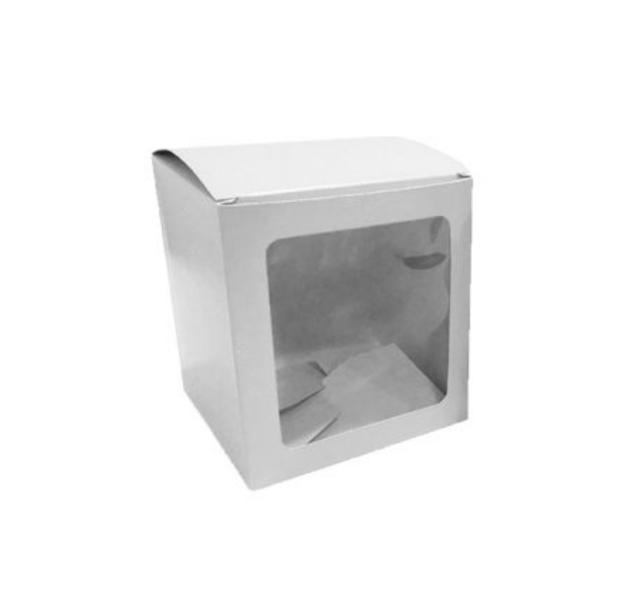 Caja multicubo c/visor mini torta (11.5 x 11.5cm)