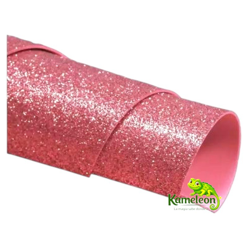 GOMA EVA GLITTER ROSA