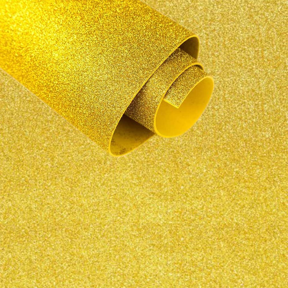 Goma eva glitter  oro 40cm x 60cm
