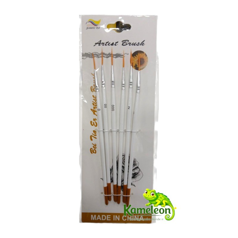 SET PINCELES BARILLA BLANCA SET X 6 PINCELES