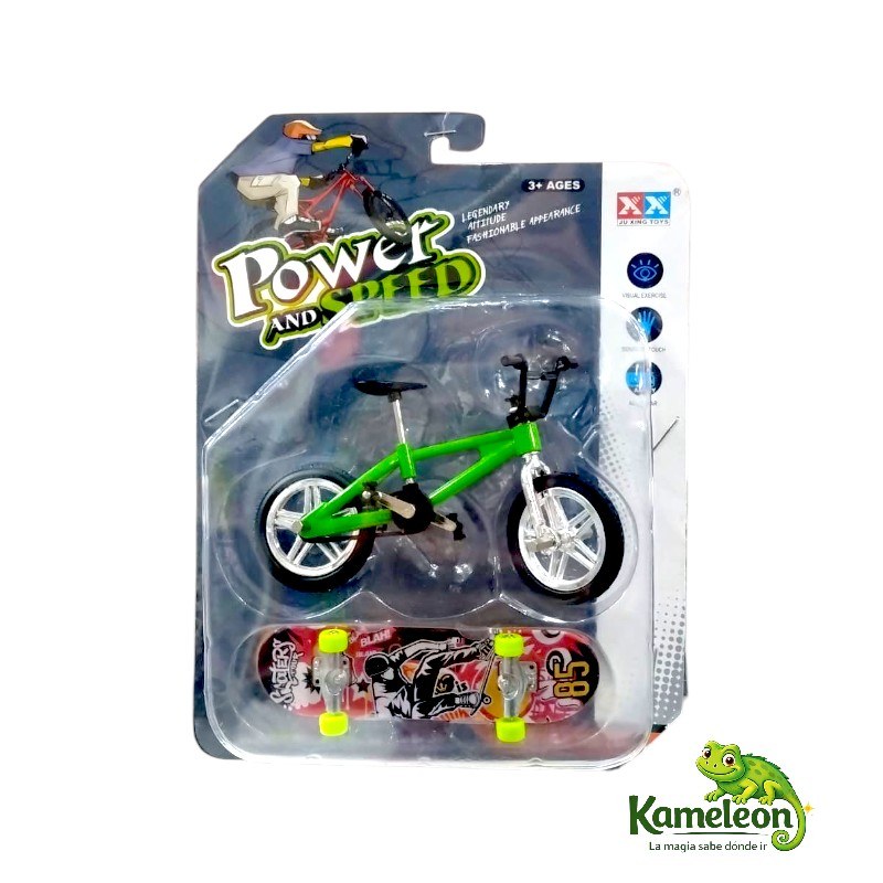 Bicicleta de mano con skate