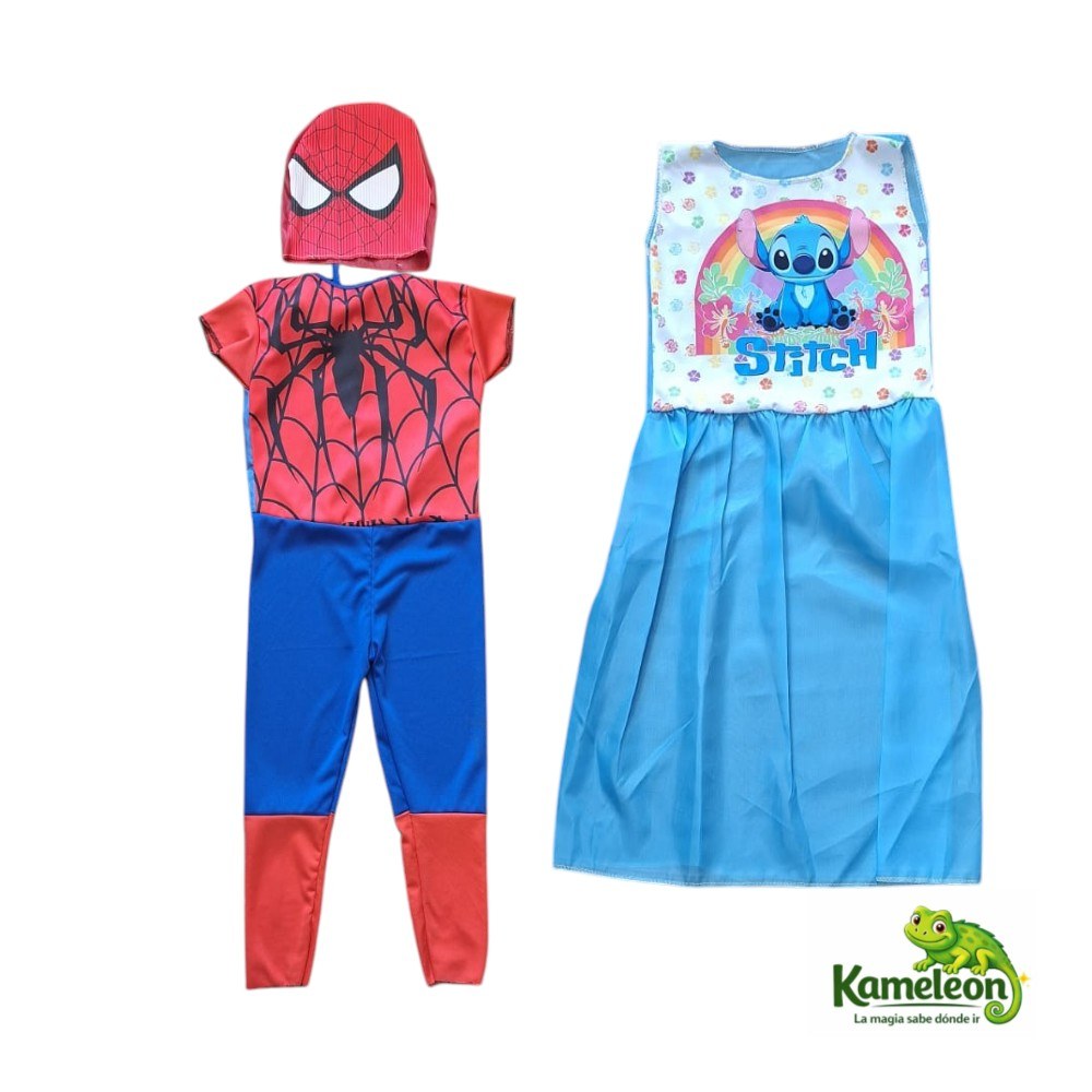 Disfraces stich- hombre araña- aurora