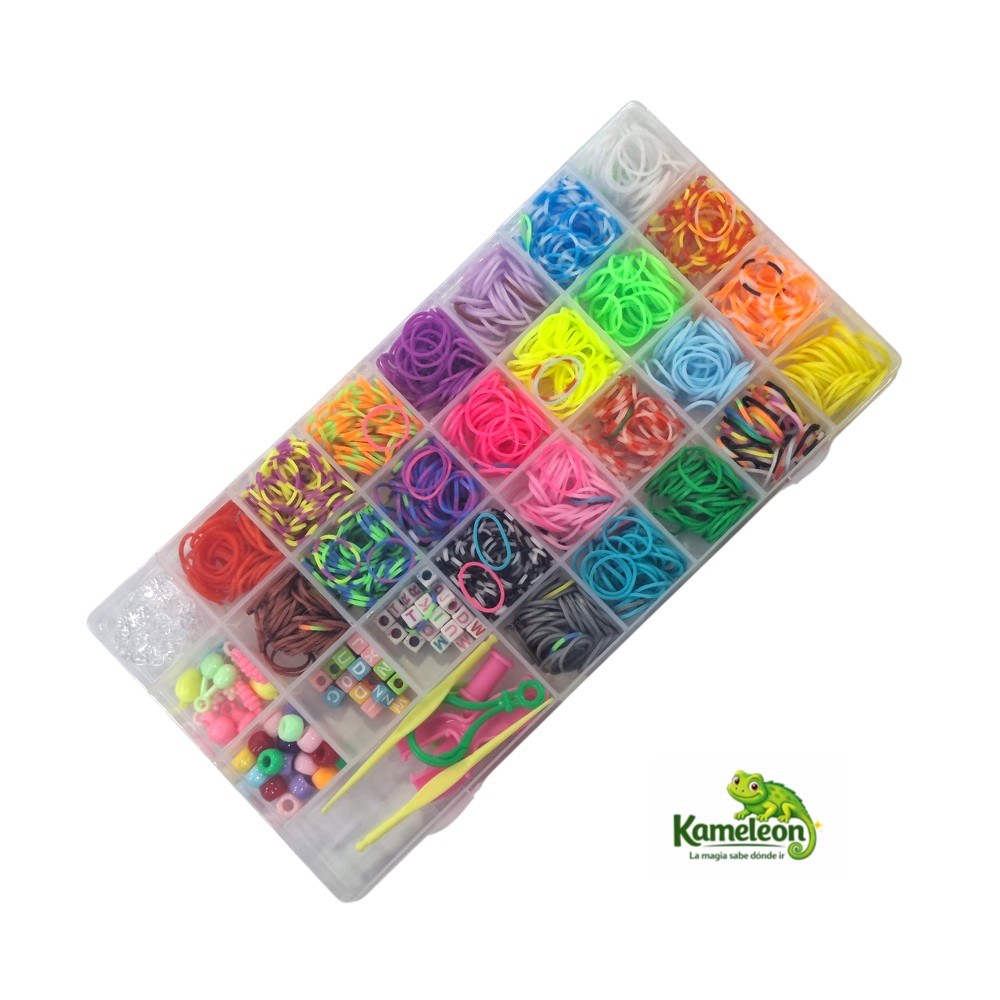 Set fabrica armar pulseras 30 compartimentos