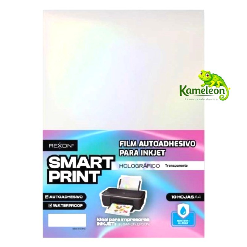Papel rexon film autoadhesivas para sticker holografico transparente
