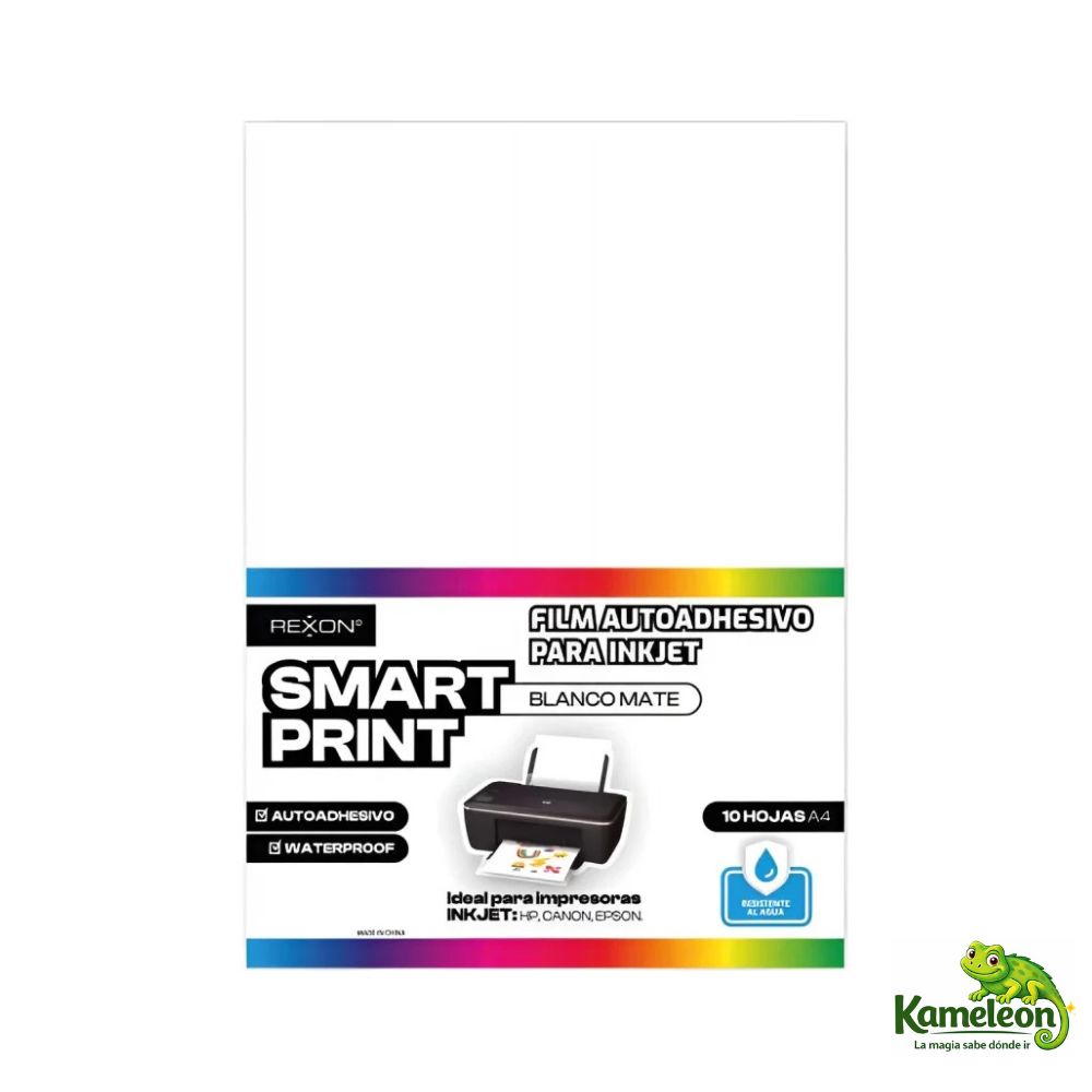 Papel rexon film autoadhesivas para sticker blanco mate
