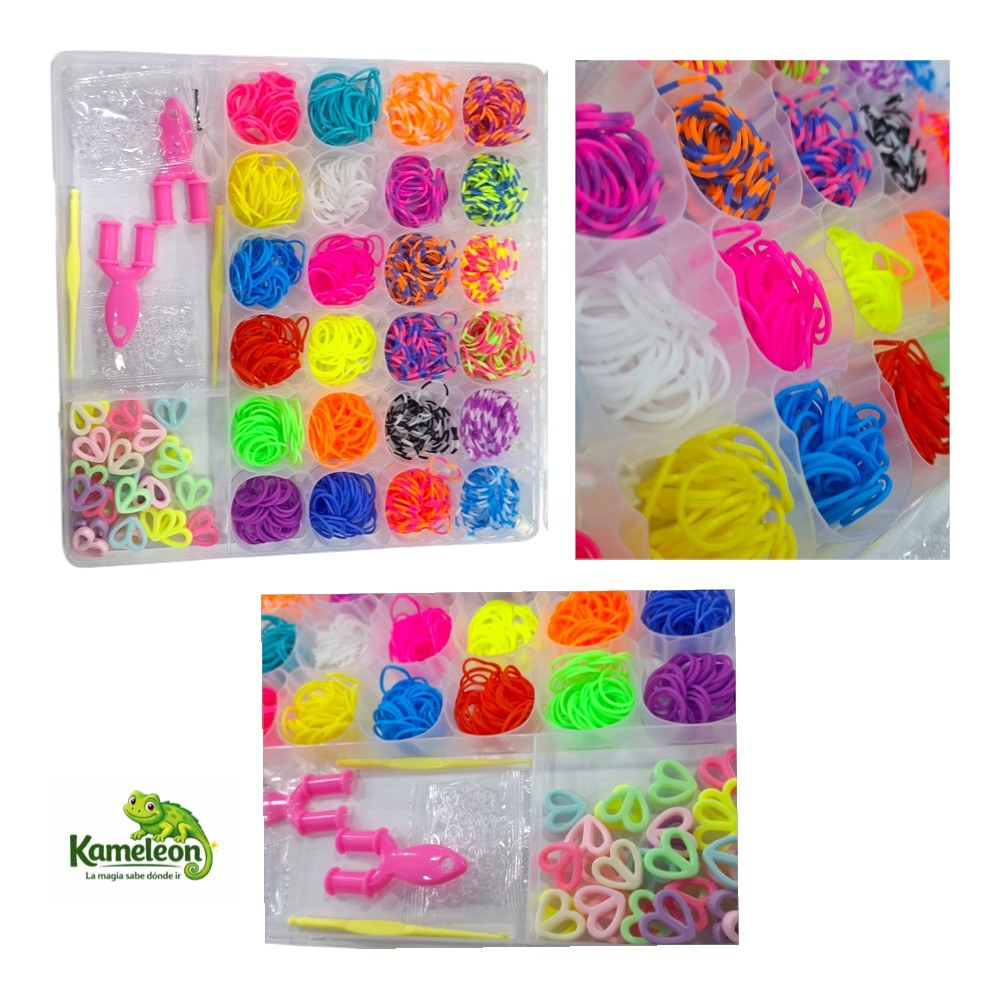 SET PARA CREAR PULSERAS DE GOMITAS CON 26 COMPARTIMIENTOS