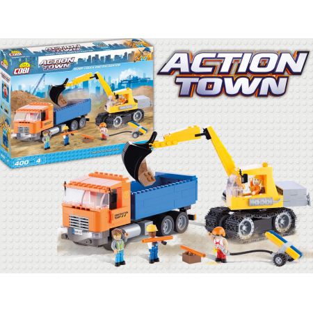 Action town dump truck and excavator 400 pcs