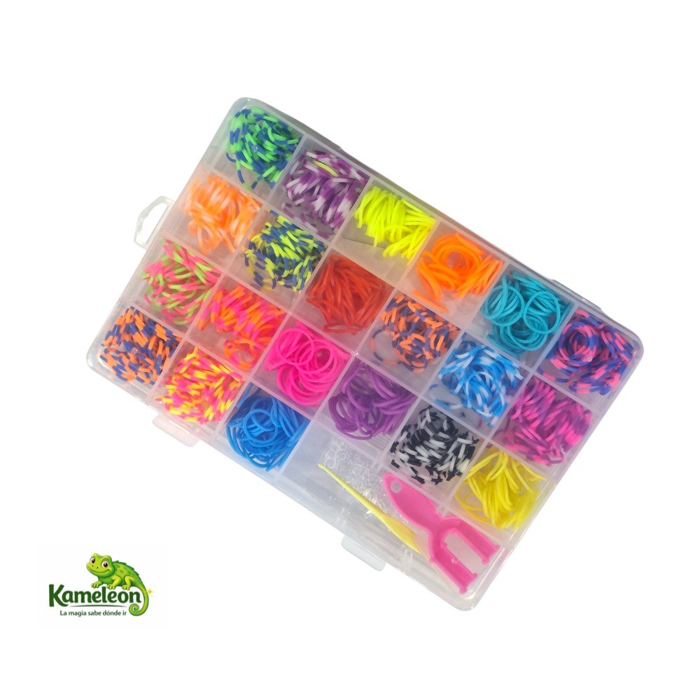 SET PARA CREAR PULSERAS DE GOMITAS CON 22 COMPARTIMIENTOS