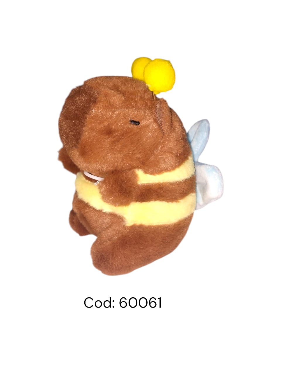 Llavero peluche capibara con alitas