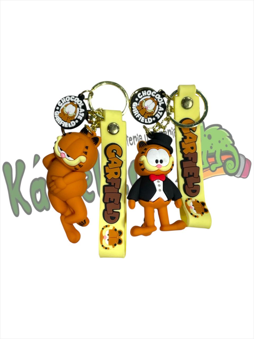 Llavero de goma garfield