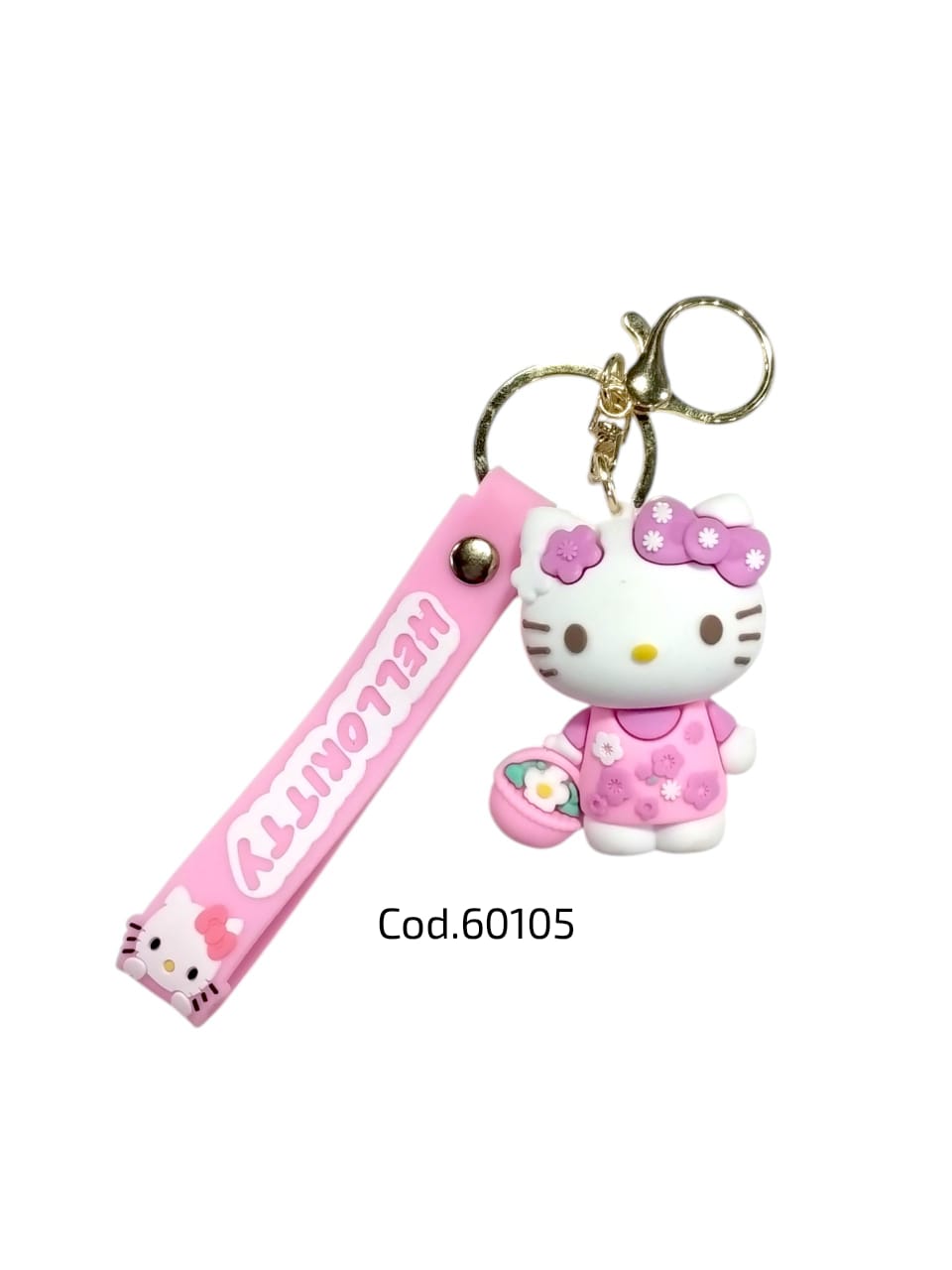 Llavero de goma kitty 