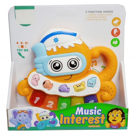 Organo a pila animalitos luz y sonido