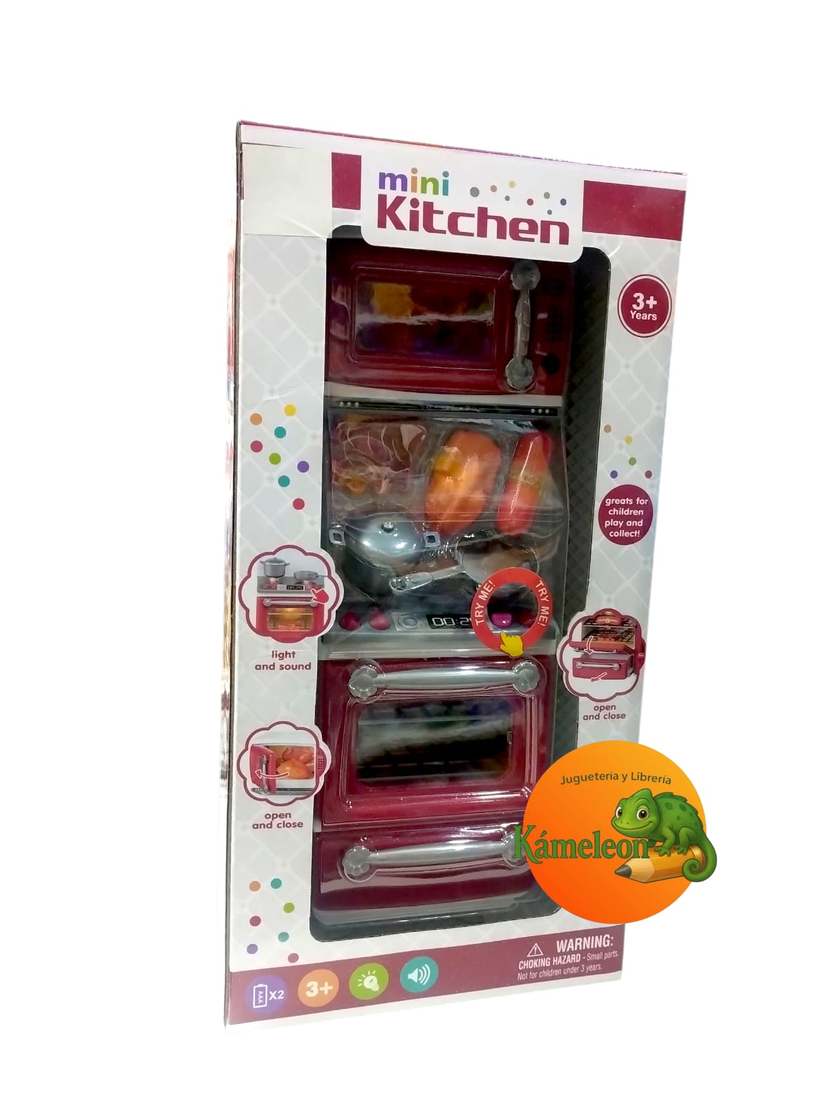 Mini cocina c/microondas y accesorios