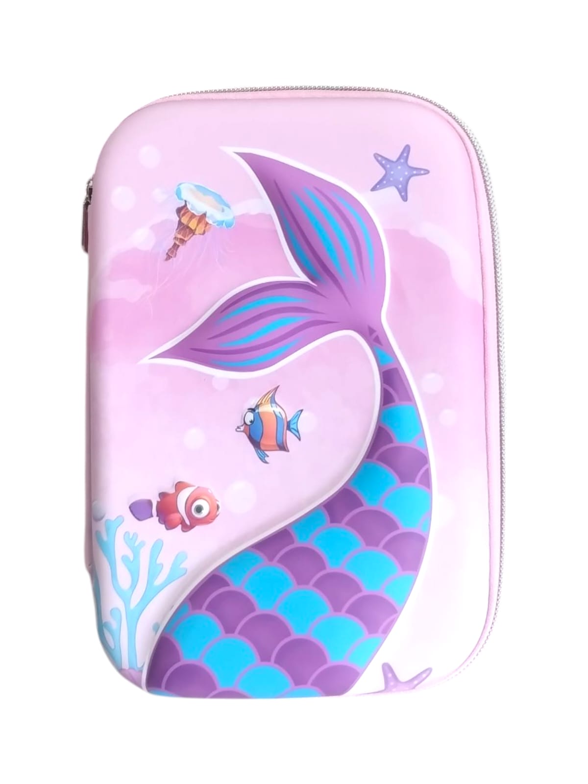 Cartuchera organizadora cola de sirena rosa