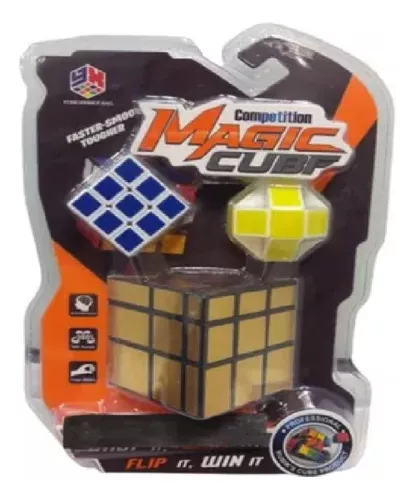 Cubo magico gold triple +cubo triple mini + octogono mini 