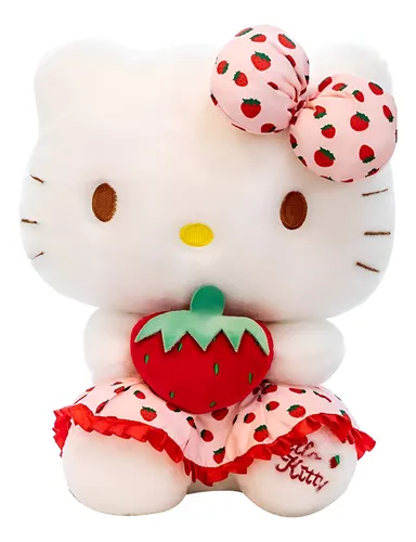 Peluche kitty 40cm con frutilla
