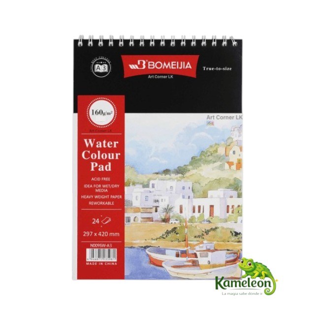 Block water colour pad Bomeijia A3 160gr 24h