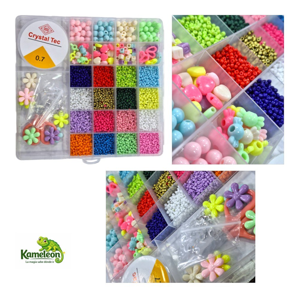 SET PARA CREAR PULSERAS DE MOSTASILLAS CON 26 COMPARTIMIENTOS